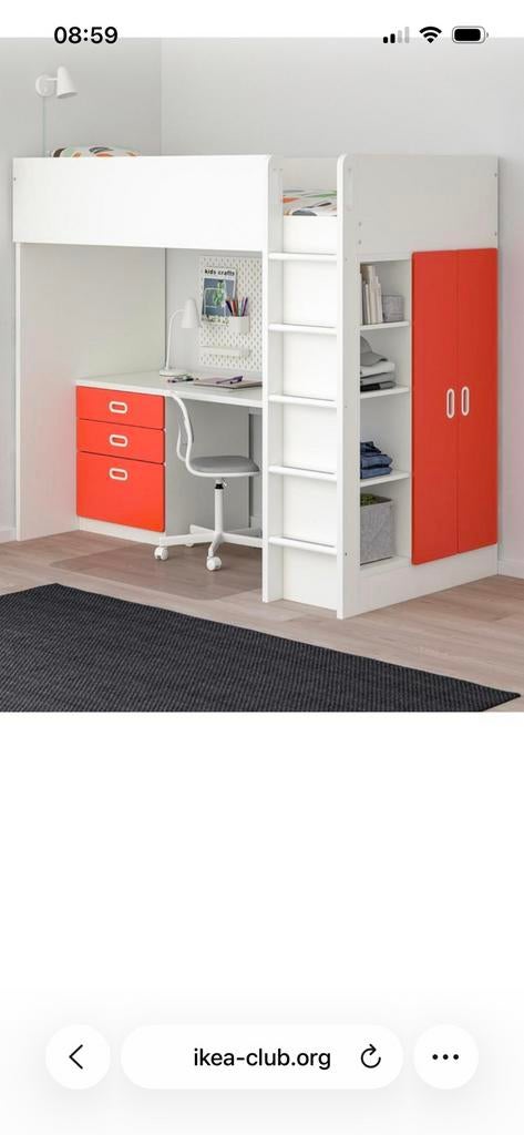 Lit ikea enfant avec bureau tres bon etat, Maison & Meubles, Chambre à coucher | Lits, Comme neuf, Enlèvement ou Envoi