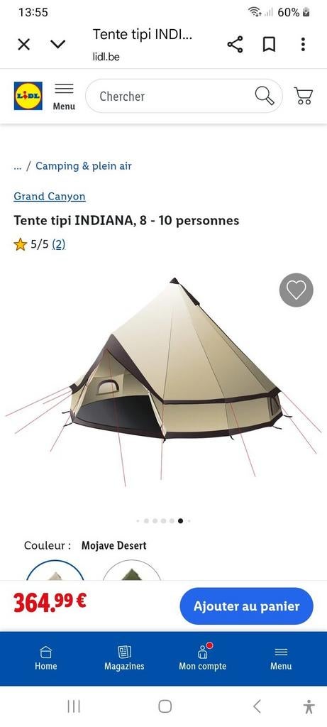 Tente Grand Canyon Indiana 8 personnes, Enlèvement, Comme neuf