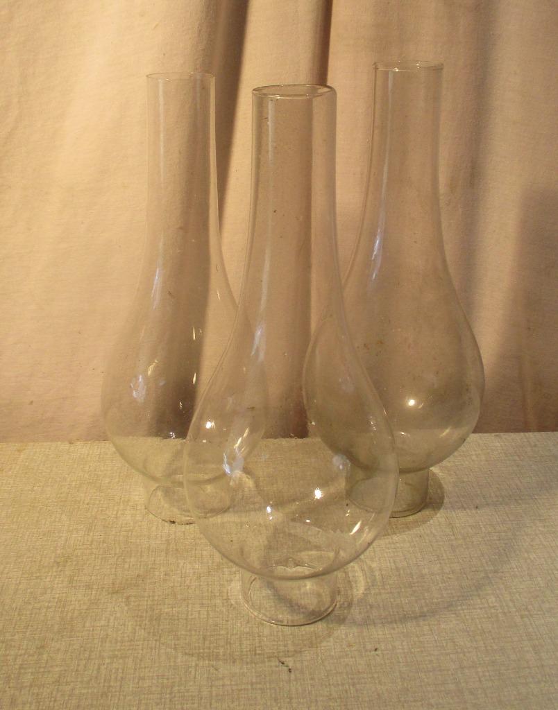 3 Mooie Oude Glazen Lampenkappen / Kolven - 27H en 4,5D, Ophalen of Verzenden, Zo goed als nieuw