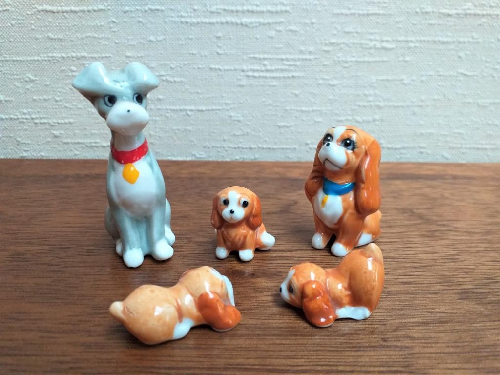 5 figurines de La Belle et le Clochard, Collections, Enlèvement ou Envoi, Comme neuf, Statue ou Figurine