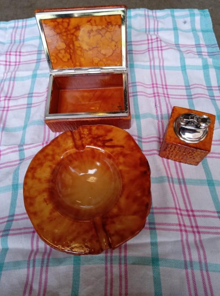 vintage rookset in marmer, 3 delig Romano Bianchi, Enlèvement ou Envoi