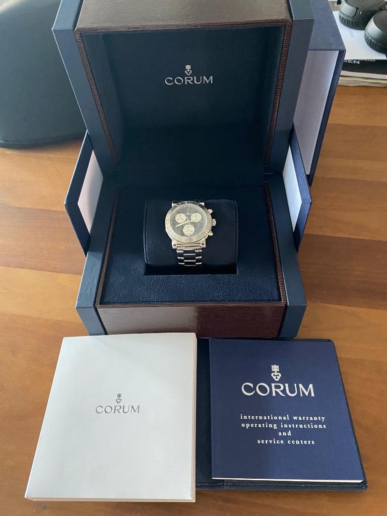 Als nieuw heren Horloge Corum Romulus, Overige merken, Staal, Polshorloge, Ophalen of Verzenden