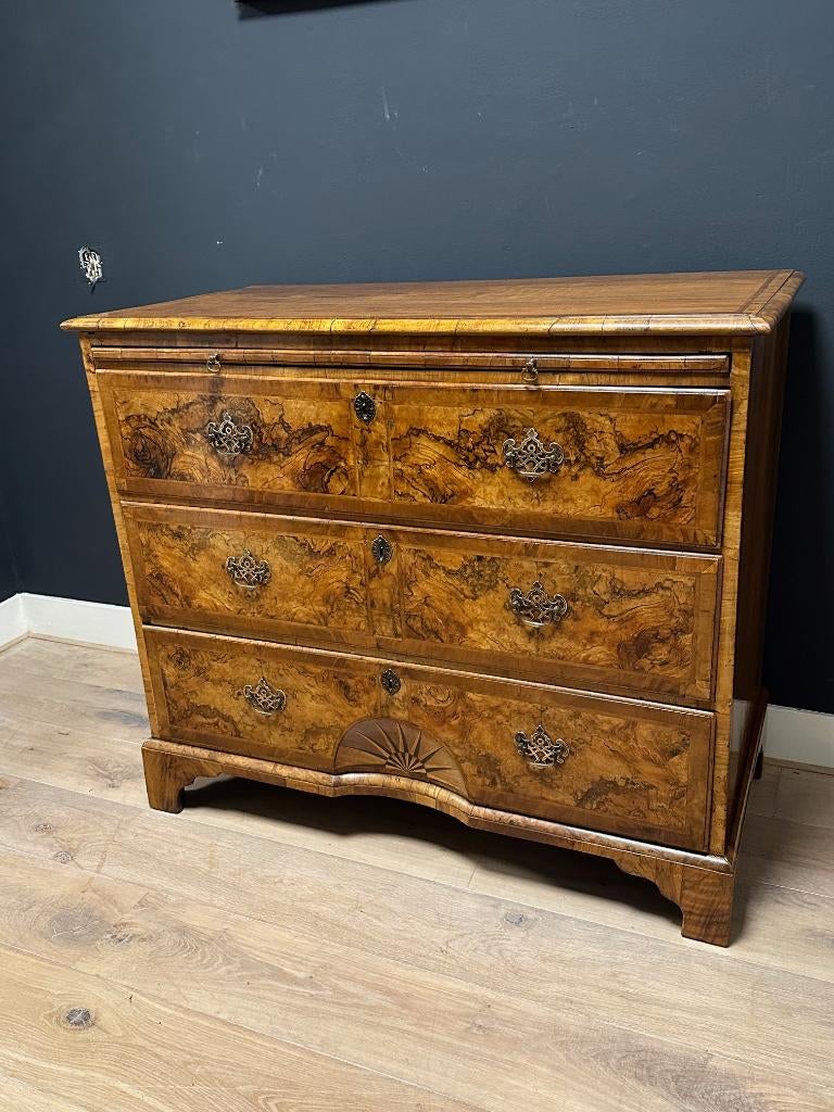 Antieke Engelse 18e eeuwse ladekast, Ophalen of Verzenden