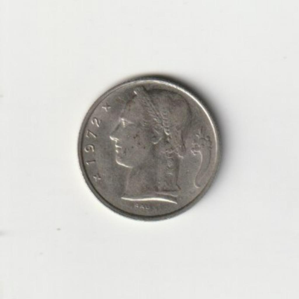 BELGIE BELGIUM  BAUDOUIN 5 FRANK 1972 NL, Postzegels en Munten, Ophalen of Verzenden, Metaal, Losse munt