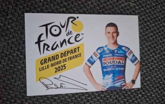 Foto Remco Evenepoel met handtekening (print) # Tour France, Verzenden, Nieuw, Overige typen