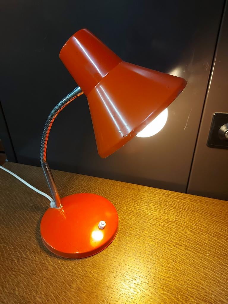 Lampe de bureau vintage orange, Enlèvement ou Envoi