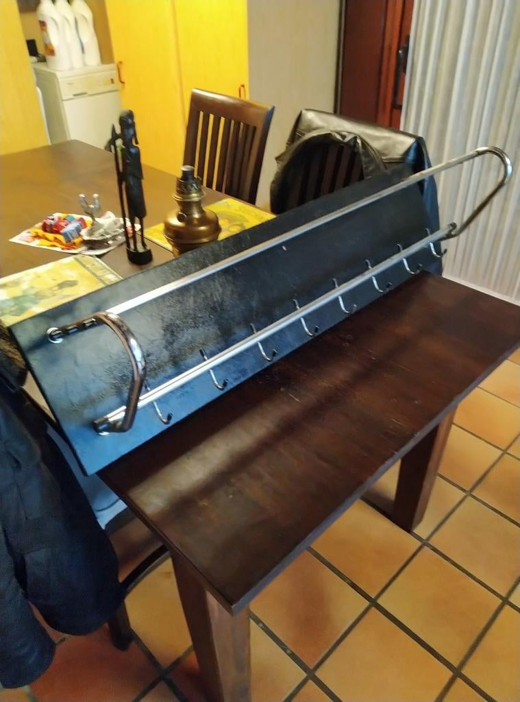 Porte-manteaux/porte-chapeaux rétro vintage chromé en bon ét, Enlèvement