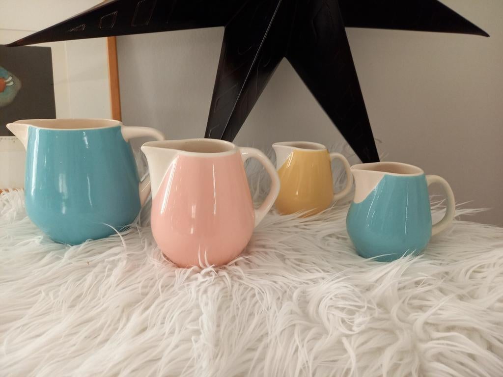 4 pastel melkkannetjes Torgau in 3 verschillende maten, Ophalen of Verzenden