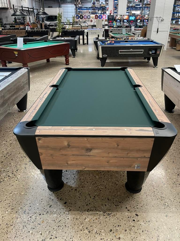 Pooltafel Sam 7ft met mosgroen laken, Sport en Fitness, Ophalen, Nieuw, Pooltafel