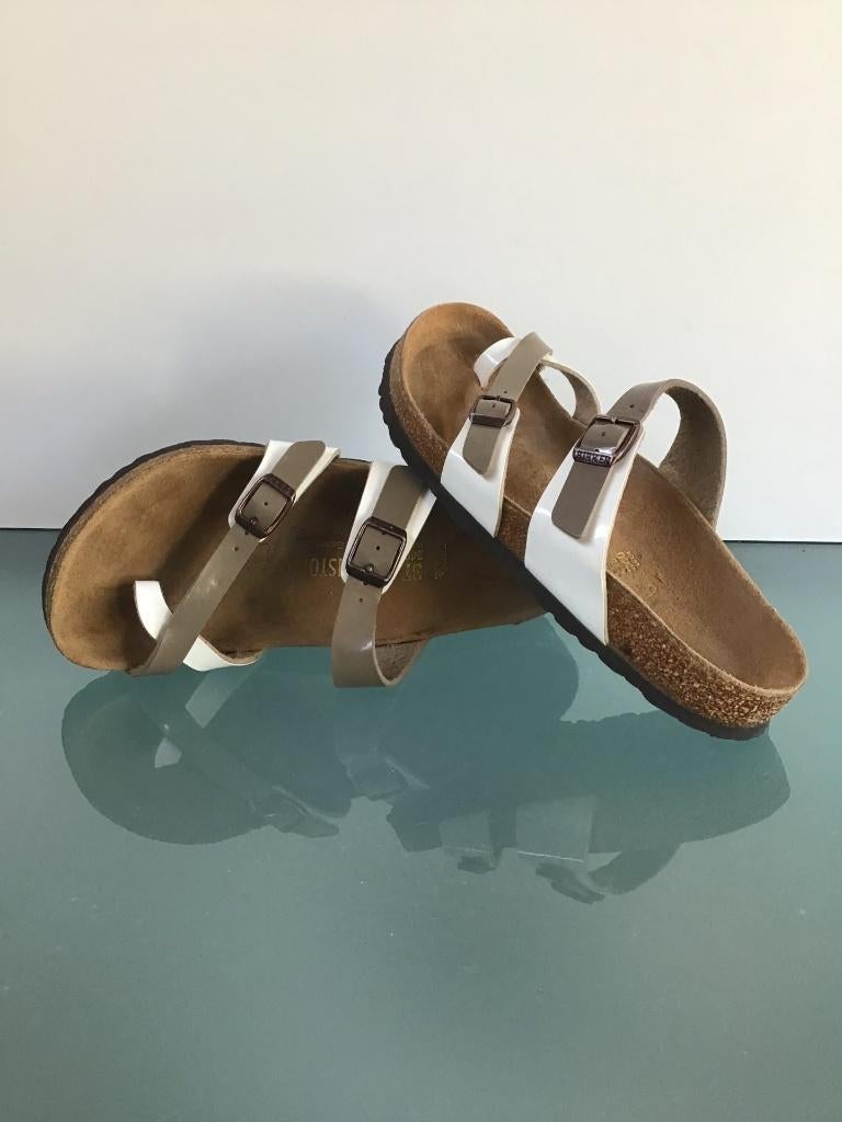 Livraison gratuite | Chaussons Birkenstock Mayari kaki 37, Beige, Comme neuf, Envoi, Sandales de bain