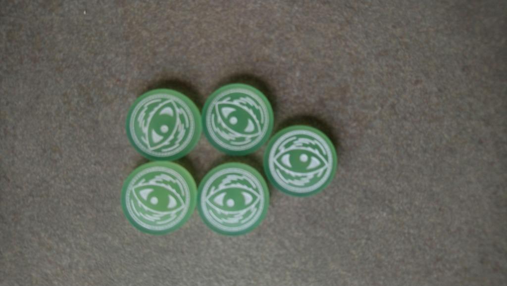 Star Wars X-Wing 7 Acrylic Ion Tokens Promo Spring 2016 FFG, Ophalen of Verzenden, Zo goed als nieuw, FFG