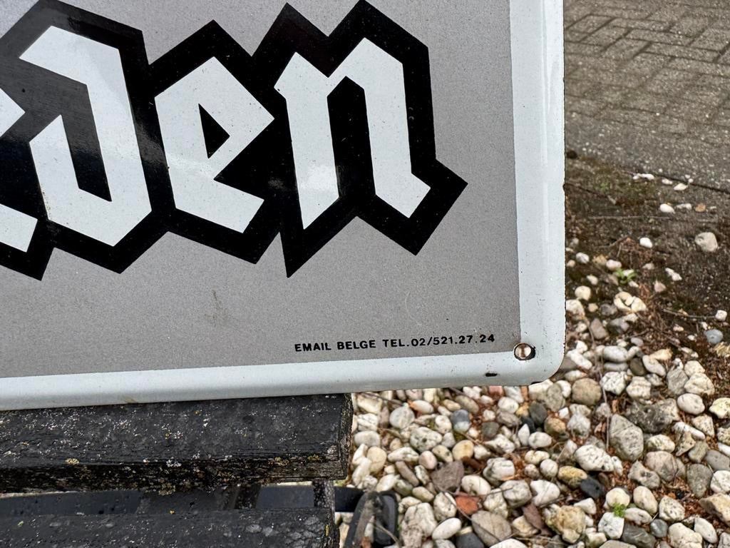 Hoegaarden bier emaille reclamebord, Verzamelen, Ophalen of Verzenden, Gebruikt, Reclamebord