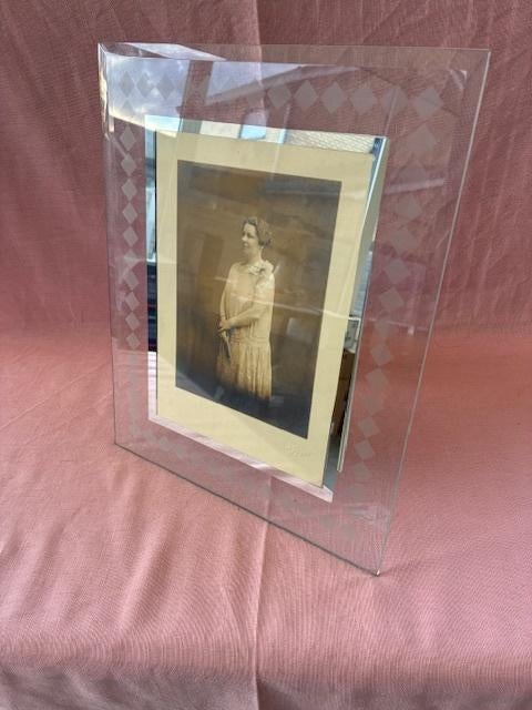 Beau grand cadre photo en verre., Enlèvement ou Envoi