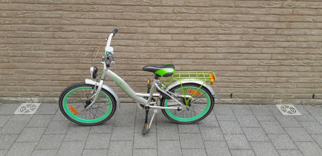 Meisjes fiets 20 inch (grijs en groen), Fietsen en Brommers, Ophalen, Gebruikt, Handrem, Itek