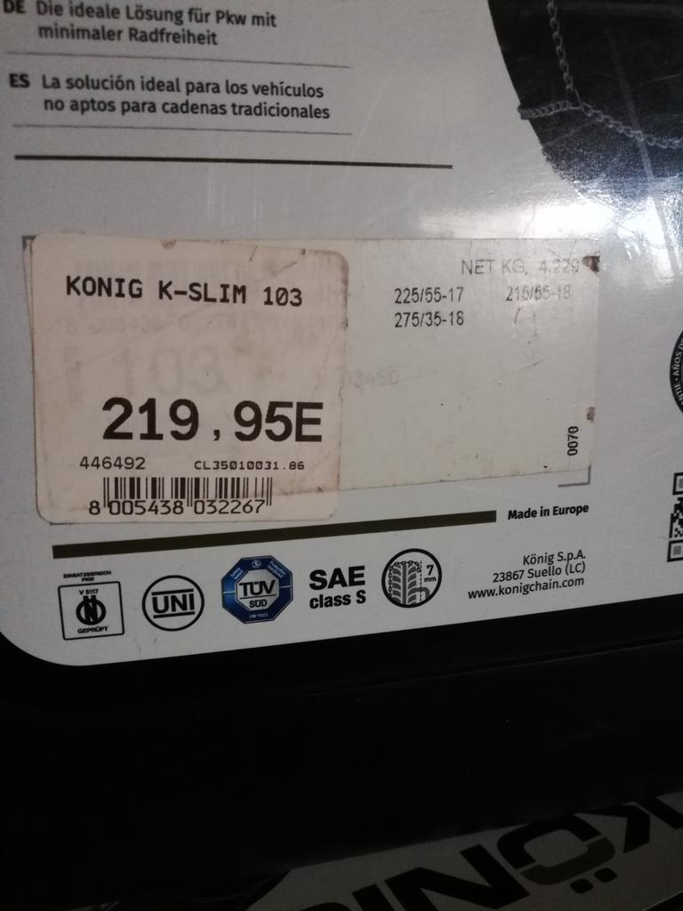 Chaîne à neige Thule KÖNIG K-SLIM 7mm New - 50%, Enlèvement ou Envoi, Neuf