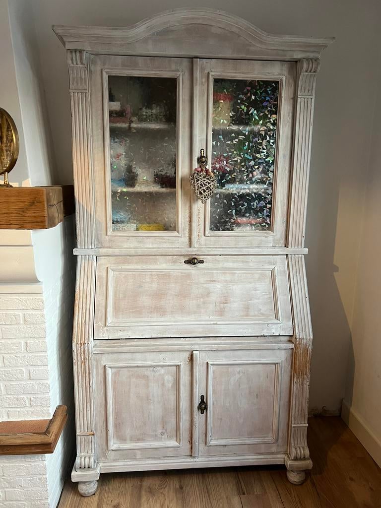 Brocante secretaire/bureau, Avec porte(s), Enlèvement, Utilisé, 200 cm ou plus