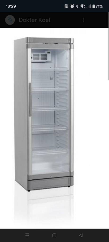 Vitrine drank frigo met verlichting, Ophalen