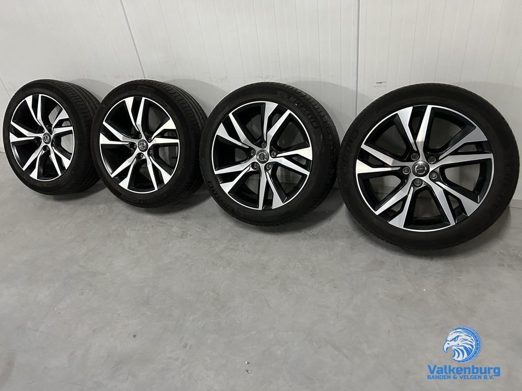 Originele Volvo S60 V60 5-Double Spoke Matt Black Diamond Cu, 18 inch, Gebruikt, -, -