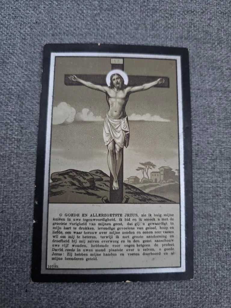 Carte de décès 1906, Kortenaken, Neerlinter, Collections, Enlèvement ou Envoi, Image pieuse