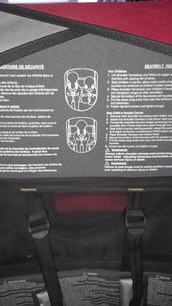 Fietskar Chariot Cougar voor twee kindjes, Enlèvement, Utilisé, Remorque pour enfant, Suspension