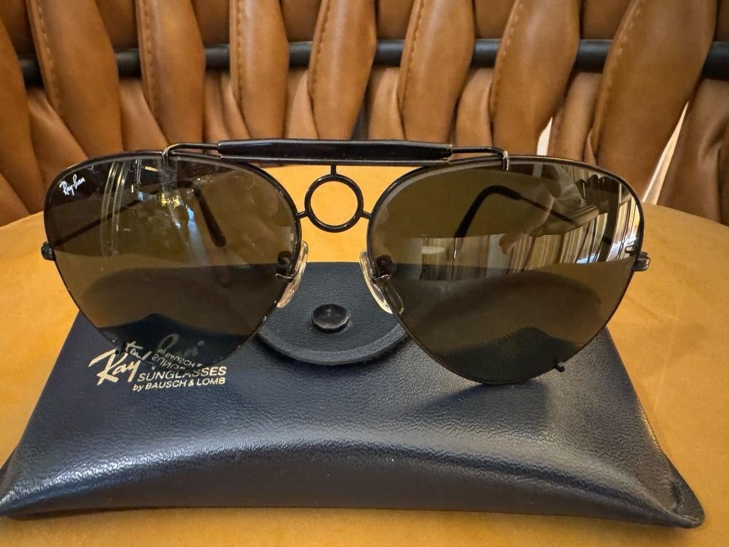 Vintage Ray-ban Zonnebril Black Outdoorsman SharpShooter OS7, Bijoux, Sacs & Beauté, Lunettes de Soleil & Lunettes | Hommes, Comme neuf