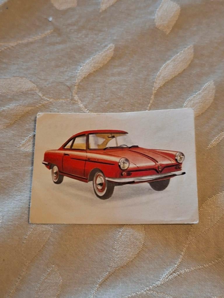 Prentje/Chromo : NSU Sport Prinz / Chocolade Jacques, Collections, Enlèvement ou Envoi, Gravure, Utilisé, Autres sujets/thèmes