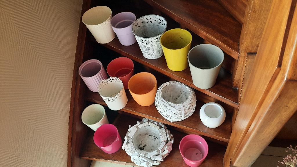 Caches pots plantes, Enlèvement, Utilisé, Rond, Poterie