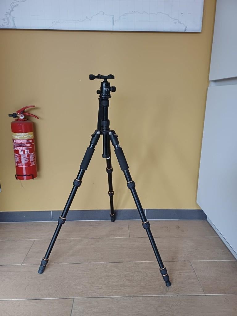 GWS Q666 Professioneel Tripod & Monopod Camerastatief, Zo goed als nieuw, 150 tot 175 cm, Met balhoofd, Ophalen of Verzenden