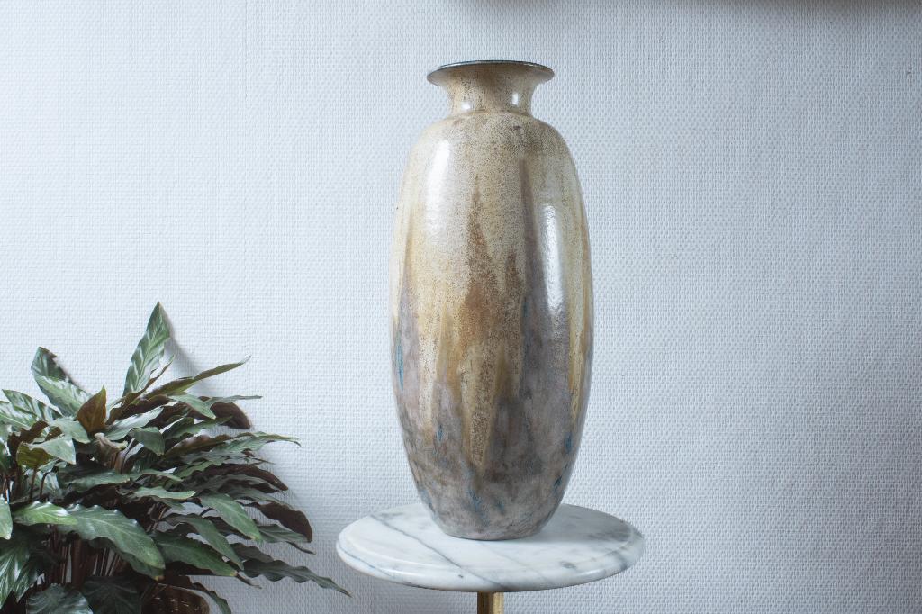 Vase Long signé Claire Delsaux, grand vase, Enlèvement ou Envoi