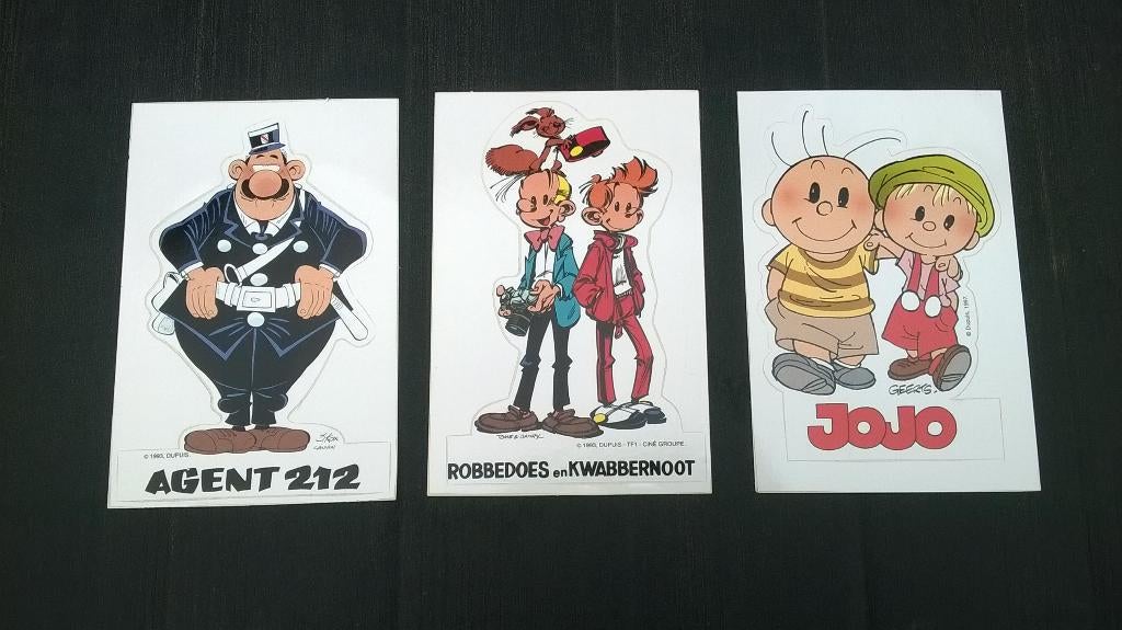 3 Autocollants des éditions Dupuis, Livres, Plusieurs BD, Enlèvement ou Envoi, Divers., Comme neuf