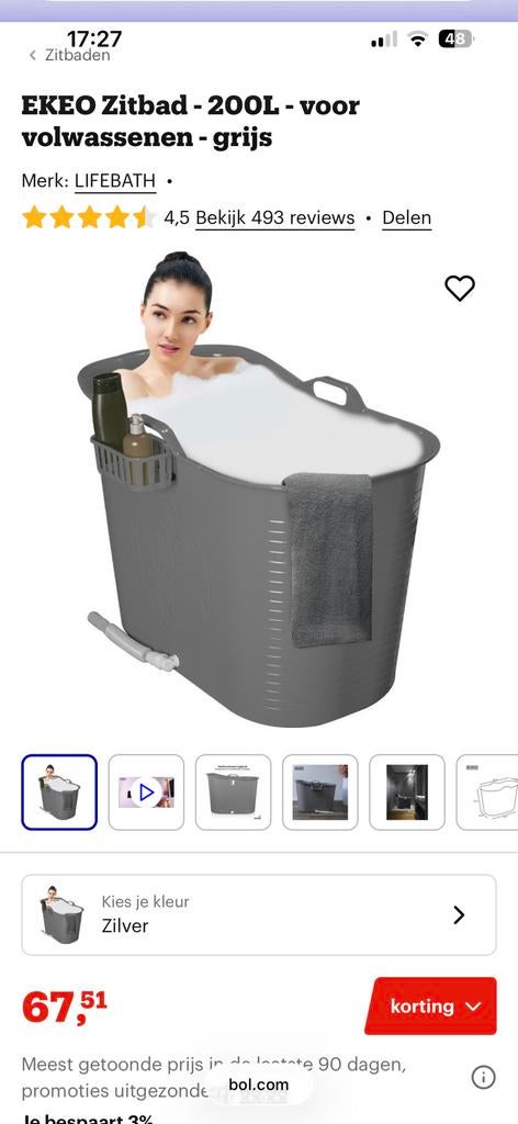 Plastieken zitbad, Ophalen, Gebruikt, Overige typen