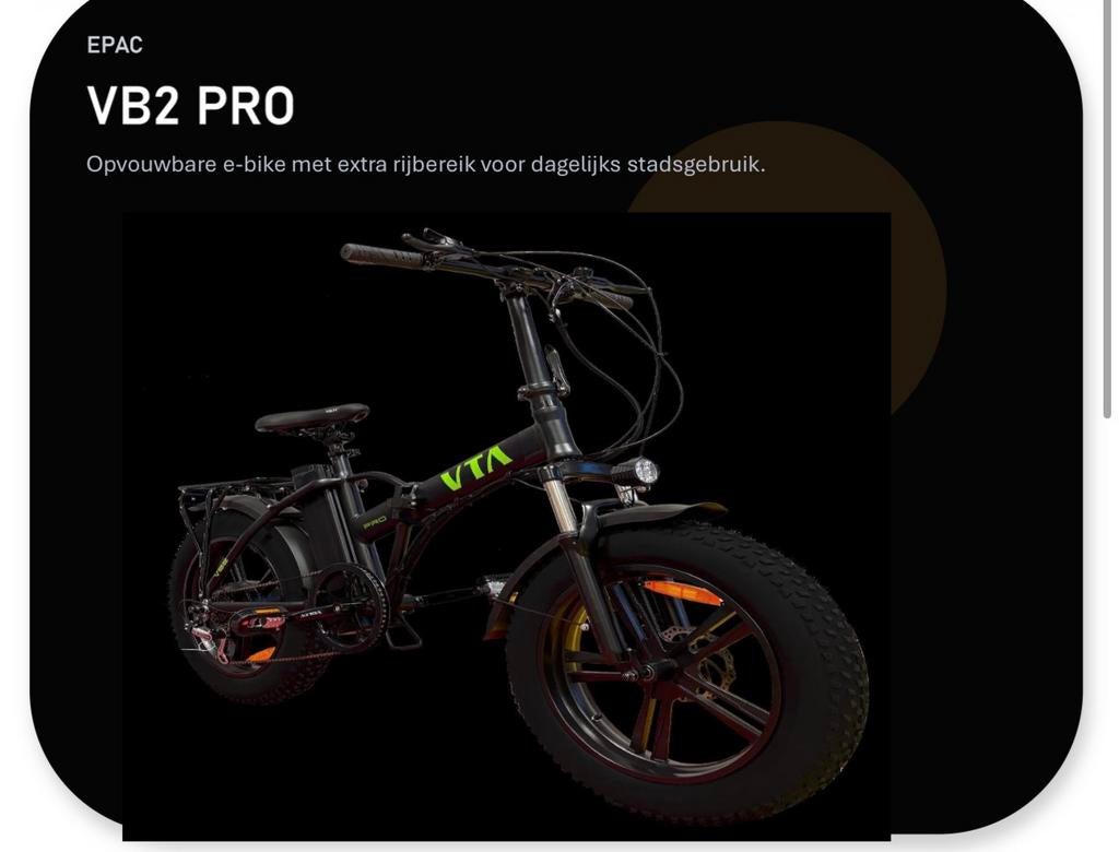 Fatbike VB2 PRO NIEUW! 48V 13,5AH, Enlèvement