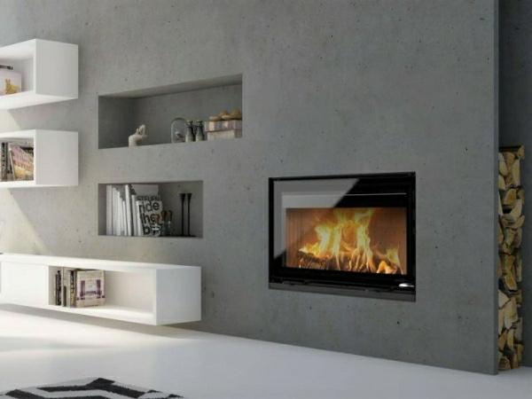 Uitverkoop nu - 50% op Lotus inbouwhouthaard met Liftdeur, Huis en Inrichting, Ophalen of Verzenden, Nieuw, Inbouwhaard, Houthaard