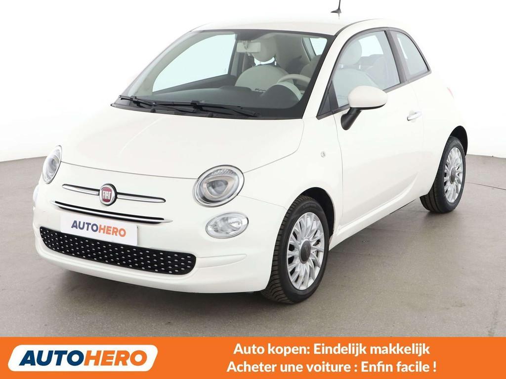 Fiat 500 1.2 Lounge (bj 2020, automaat), Auto's, 4 zetels, Stof, Gebruikt, Wit