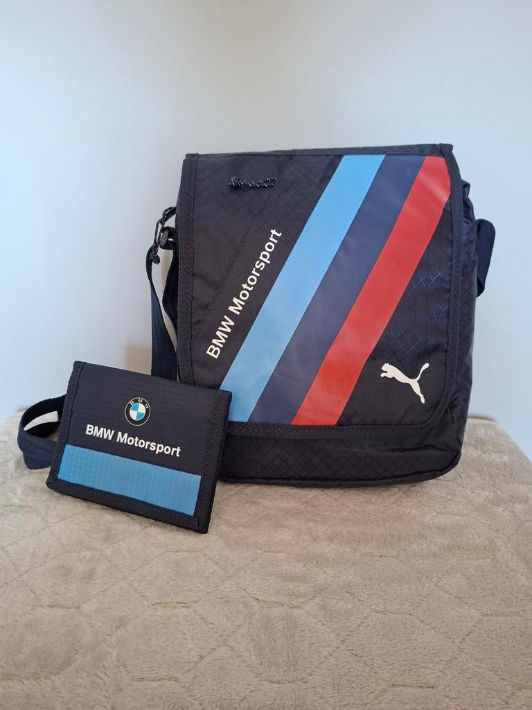 Bmw motorsport schoudertas en portemonnee, Ophalen, Zo goed als nieuw, Blauw