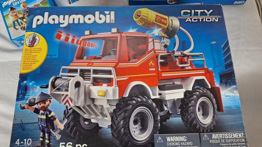 Playmobile brandweerwagen, Hobby en Vrije tijd, Modelauto's | 1:24, Ophalen of Verzenden, Zo goed als nieuw, Bus of Vrachtwagen