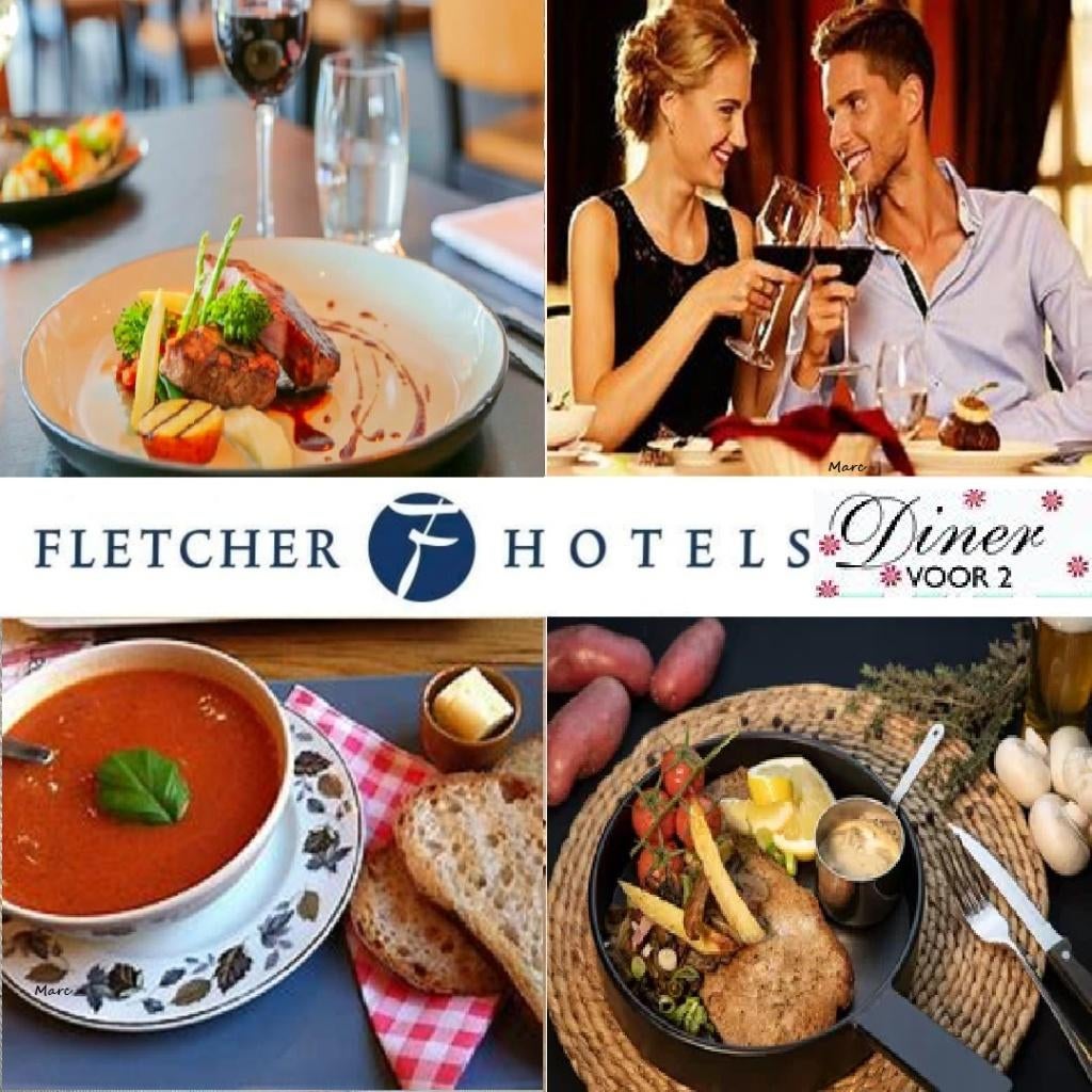 Fletcher hotel DINERBON 3-gangen diner voor 2 pers in NL&DLD, Tickets en Kaartjes, Twee personen