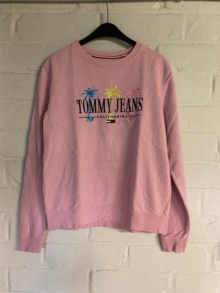 Roze sweater, Tommy Jeans, maat M, Kleding | Dames, Maat 38/40 (M), Ophalen of Verzenden, Zo goed als nieuw, Roze