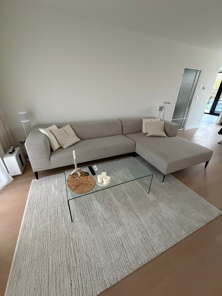 Tijdloos design hoeksalon Koozo - Sara met longchair (links), Ophalen, Zo goed als nieuw, Stof