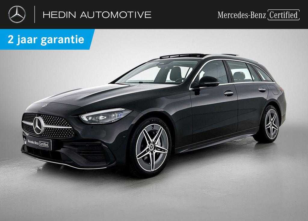 Mercedes-Benz C-Klasse 300 DE Break 4MATIC AMG Line | Panora, Auto's, Mercedes-Benz, Stof, Zwart, Plug-in hybride, 240 kW