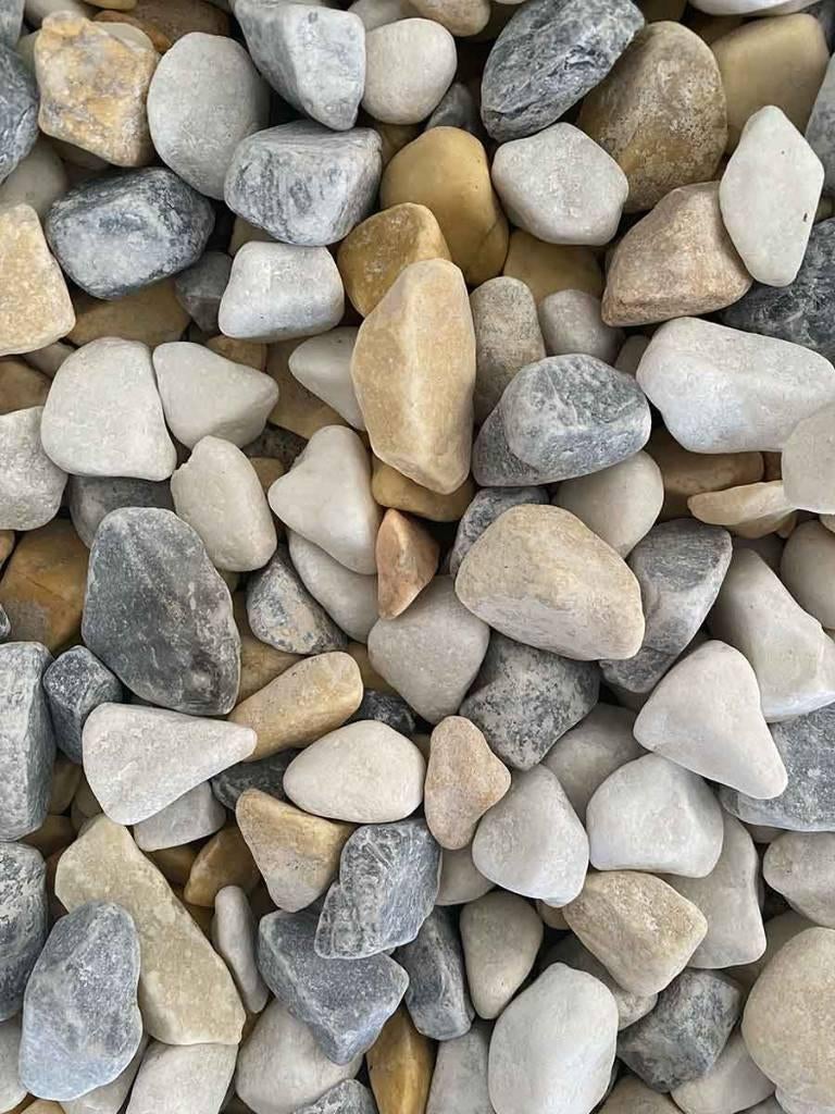 Hawaï siergrind met een wit, geel en grijs kleurenpalet, Jardin & Terrasse, Envoi, Neuf, Multi couleur, Gravier