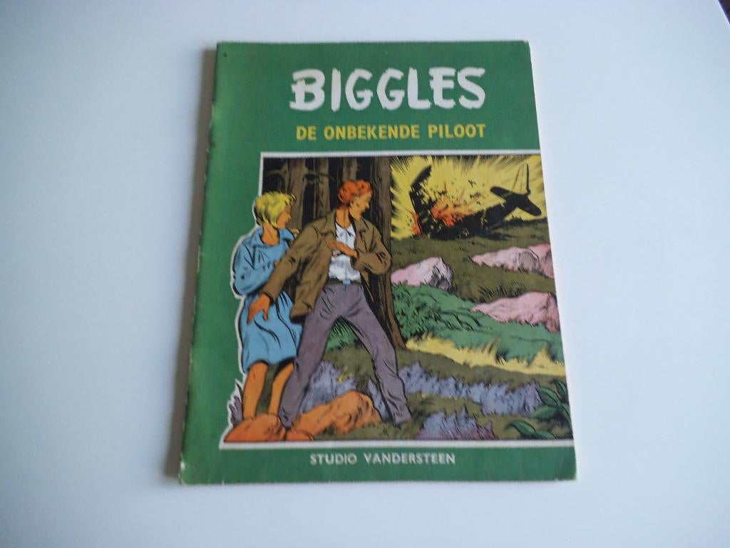 Biggles 4 De onbekende piloot, Gelezen, Eén stripboek, Studio  Vandersteen, Ophalen of Verzenden