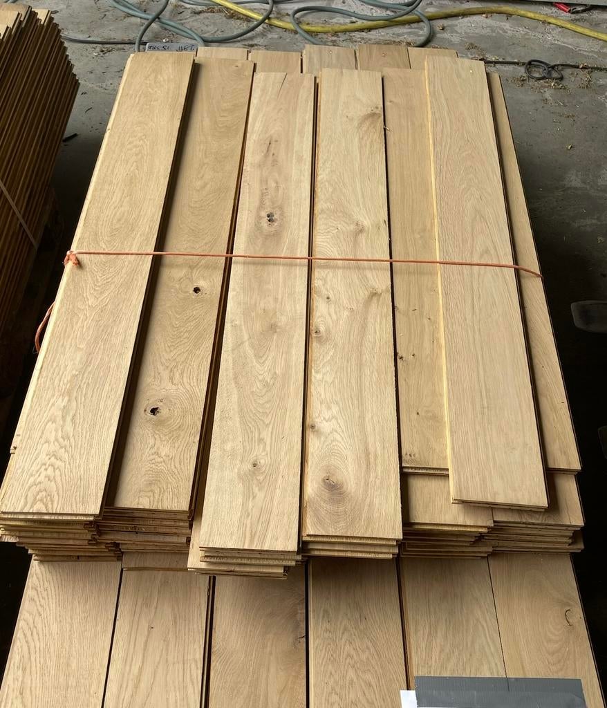 Ancien parquet français en chêne massif 26 m2 - 17 cm large, Enlèvement, Comme neuf, Bois, Parquet