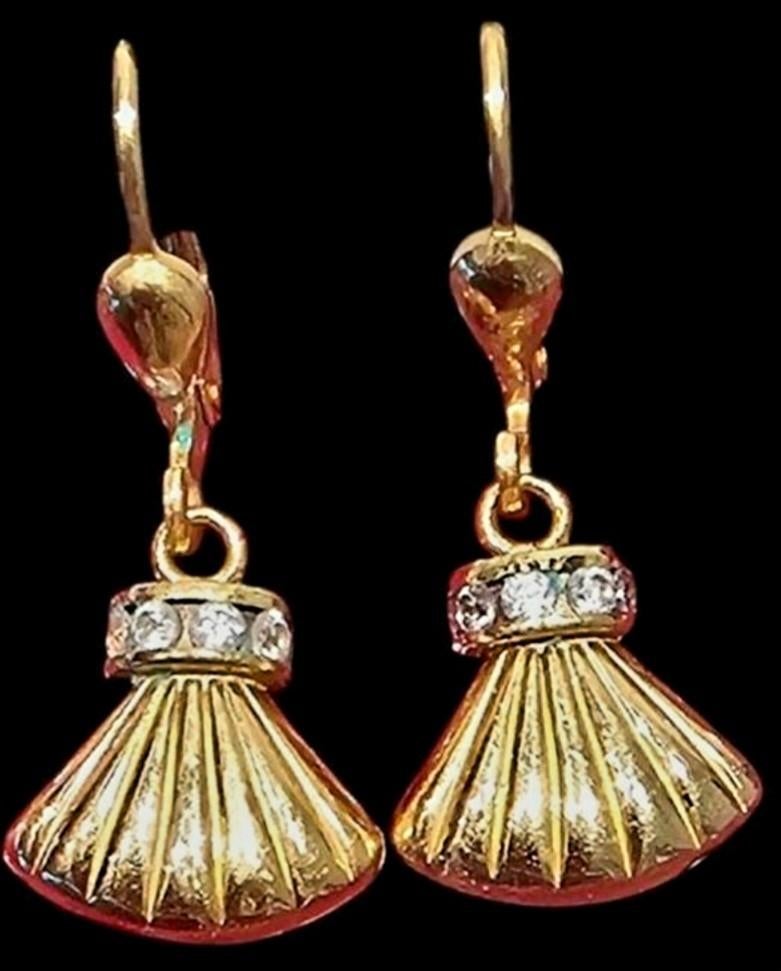 BOUCLES D'OREILLES EN OR 18 CARATS POINÇONNÉ AVEC BRILLANTS, Bijoux, Sacs & Beauté, Boucles d'oreilles, Neuf, Enlèvement ou Envoi