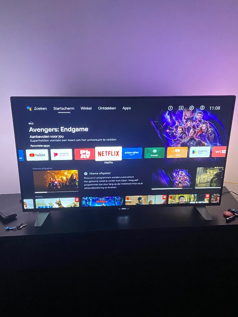 Philips ambilight 55inch smart tv, Audio, Tv en Foto, Televisies, Ophalen, Philips, 100 Hz, 40 tot 60 cm