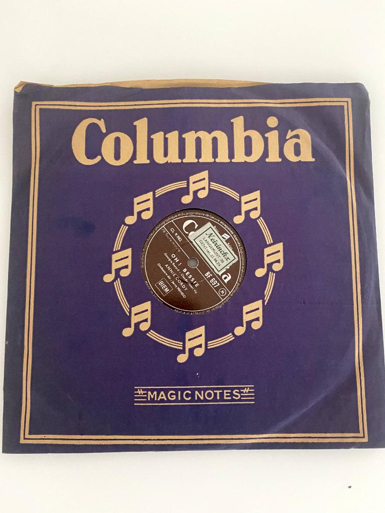 78 RPM Annie Cordy - Popocatepelt / Oh ! Bessie 1955, Ophalen, Voor 1960, Gebruikt, 10 inch