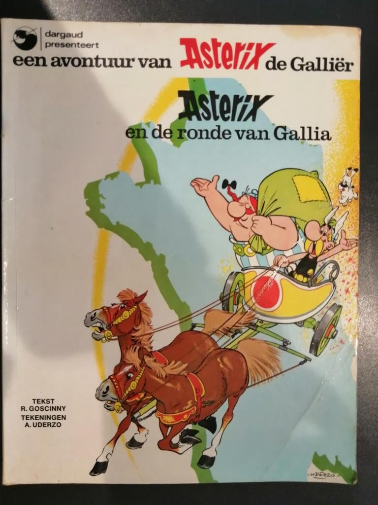 Asterix en de ronde van Gallia stripboek, Gelezen, Eén stripboek, Ophalen of Verzenden, Goscinny - Uderzo