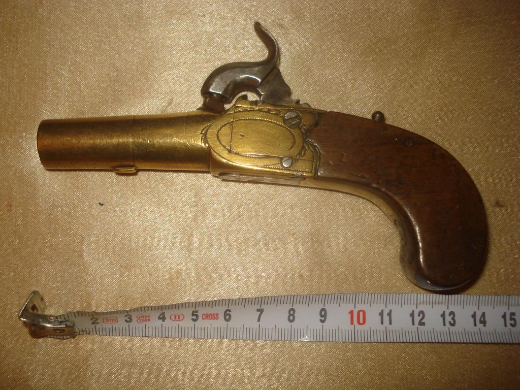 Ancien Pistolet de Voyage à Percussion 1865, Antiquités & Art, Enlèvement ou Envoi