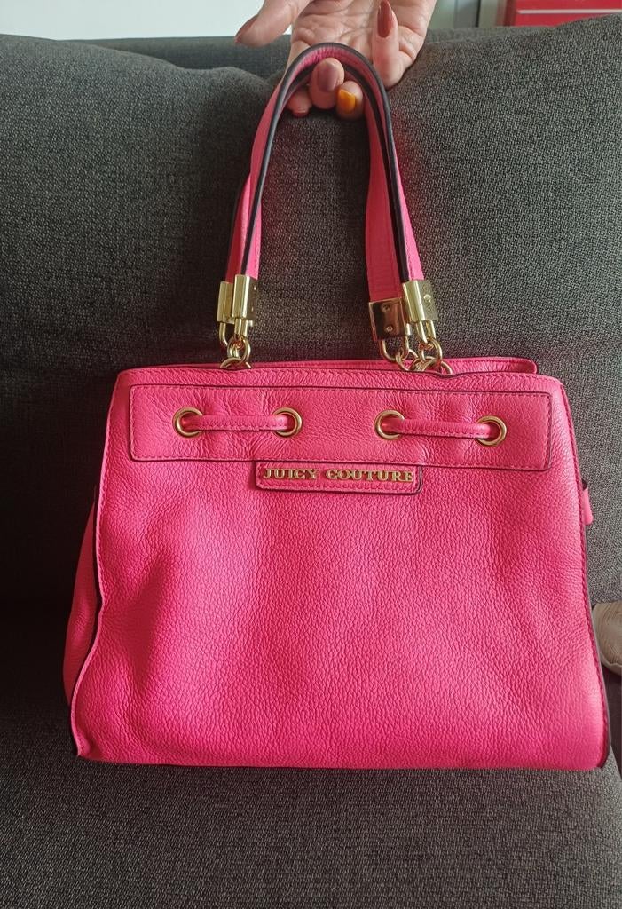 Juicy Couture fuchsia handtas, Ophalen of Verzenden, Zo goed als nieuw, Roze, Handtas