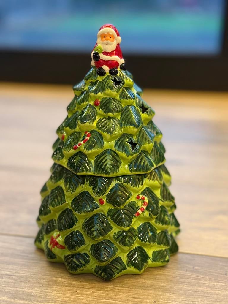 Porseleinen opberg-kerstboom, Diversen, Kerst, Zo goed als nieuw, Ophalen